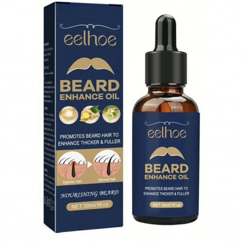 Combo Poder Varonil : Eelhoe Beard Enhance Oil + DeXe Black Hair Shampoo