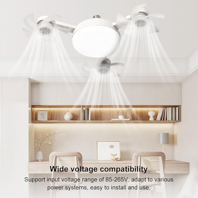🌬️💡 Flydove Ventilador con Luz 2 en 1 – Control Remoto Incluido