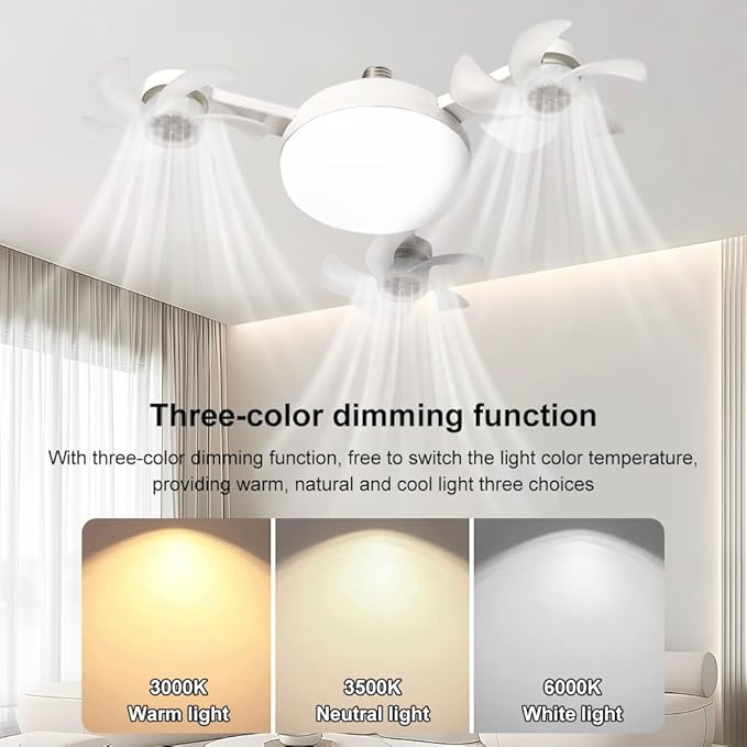 🌬️💡 Flydove Ventilador con Luz 2 en 1 – Control Remoto Incluido