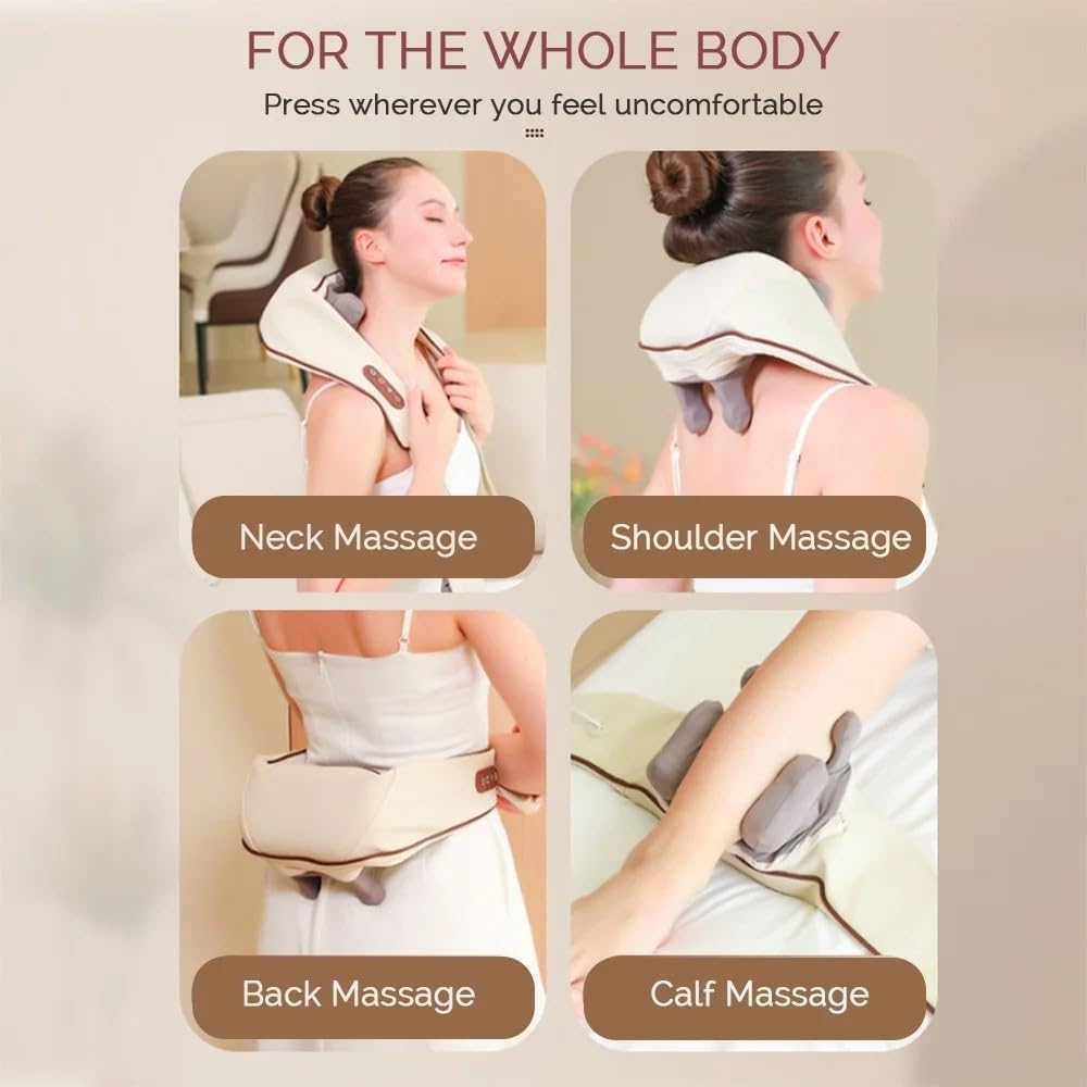 💆♀️🔥 Masajeador Eléctrico de Cuello, Espalda y Hombros con Calor Infrarrojo