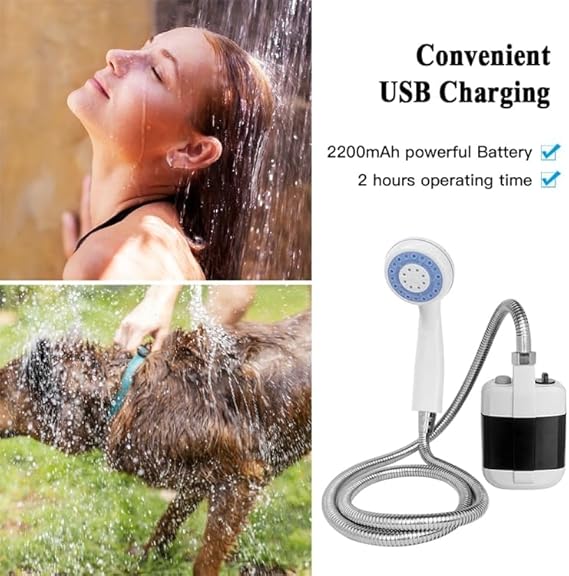 💧regadera eléctrica portátil para viaje o camping: