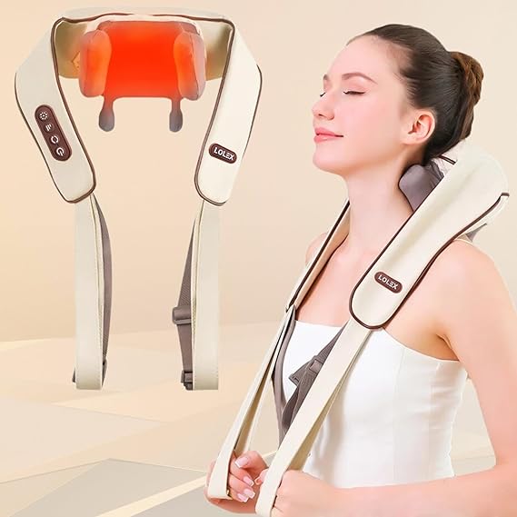 💆♀️🔥 Masajeador Eléctrico de Cuello, Espalda y Hombros con Calor Infrarrojo