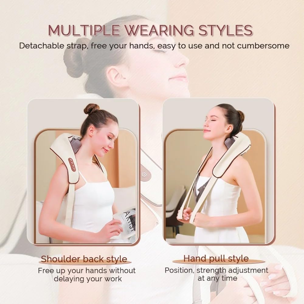 💆♀️🔥 Masajeador Eléctrico de Cuello, Espalda y Hombros con Calor Infrarrojo