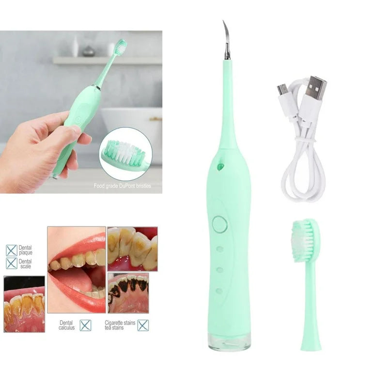 🦷✨ Limpiador Dental Ultrasónico con Cepillo y Carga USB – ¡Sonríe sin sarro!