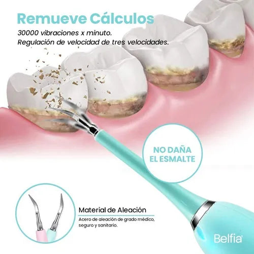 🦷✨ Limpiador Dental Ultrasónico con Cepillo y Carga USB – ¡Sonríe sin sarro!