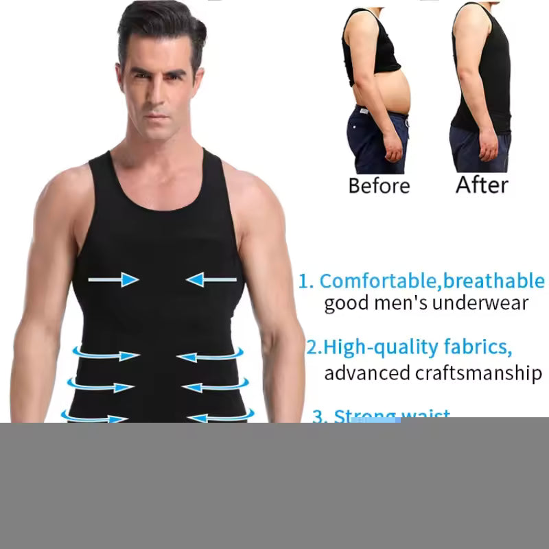 Camiseta de Compresión para Hombres NEGRA