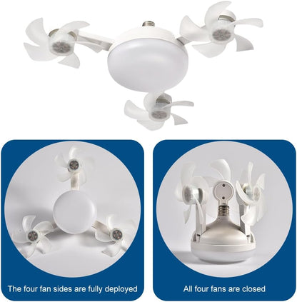 🌬️💡 Flydove Ventilador con Luz 2 en 1 – Control Remoto Incluido