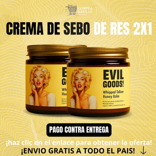 OFERTA 2 X 1 CREMA HIDRATANTE DE SEBO DE RES !