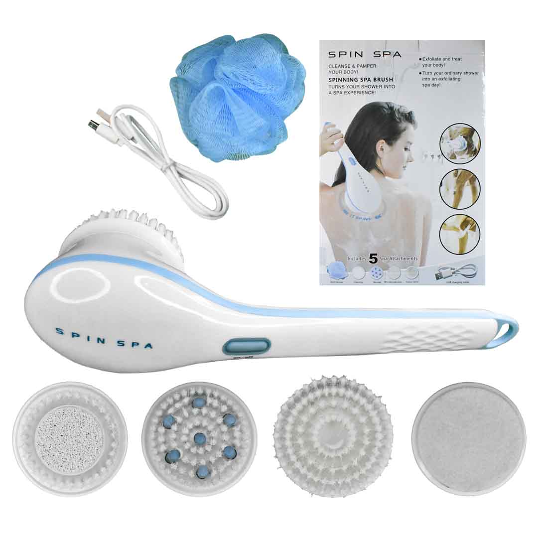 Cepillo Eléctrico Spin Spa 5 en 1 ＋ Crema Serum de Leche de Cabra 99.8 % Natural