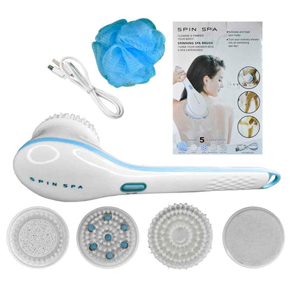 Cepillo Eléctrico Spin Spa 5 en 1 ＋ Crema Serum de Leche de Cabra 99.8 % Natural