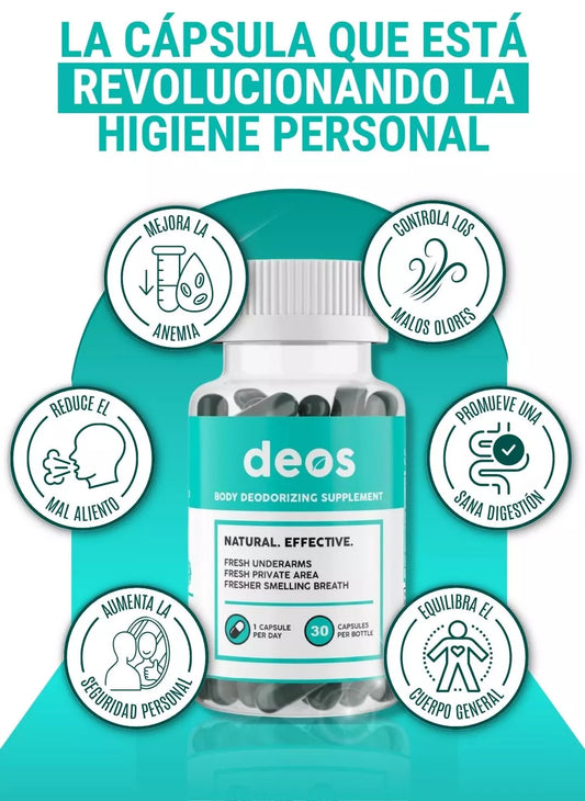 DEOS 30 CAPS -  SULEMENTO PARA HIGIENE CORPORAL